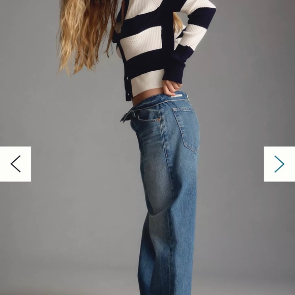 Maeve Striped Slim Rib Cardigan Sweater - Picture 3 of 4